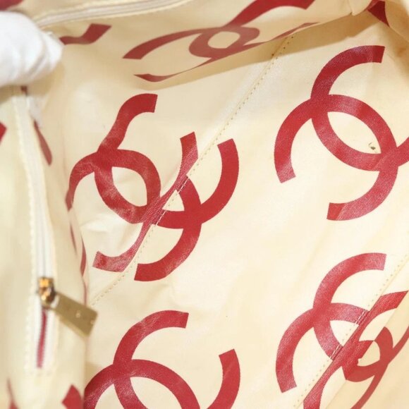 CHANEL Matelasse Chain Shoulder Bag Straw White CC - Picture 13 of 16